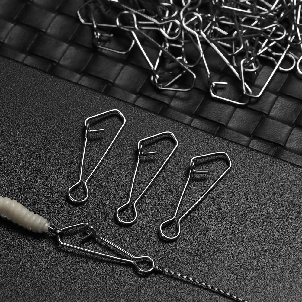Fishing Hook Stainless Steel - 50ชิ้น/แพ็ค Fast คลิปล็อคตะขอตกปลาสาย0 #-7 # สแตนเลสความปลอดภัย