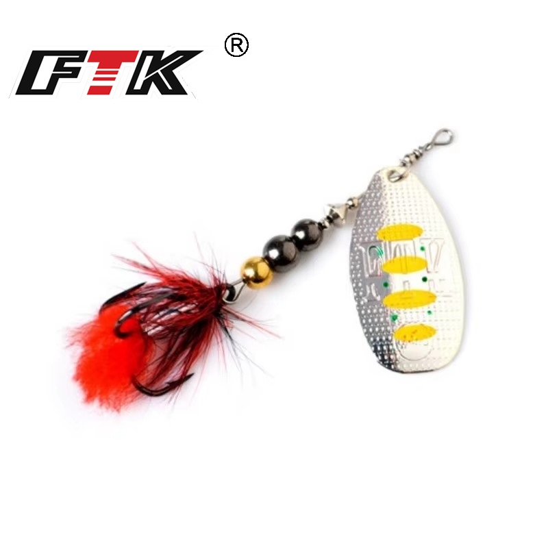 Fishing Hook Treble - FTK โลหะตกปลา Lure Spinner เหยื่อ 8g