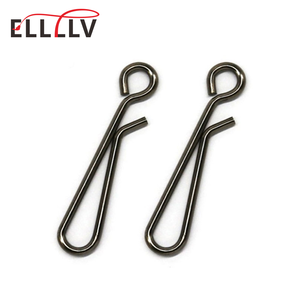 Fishing Hook Stainless Steel - 100 ชิ้นตกปลาน้ําเค็มสแตนเลสเปิดตา Hangling Snap Quick Change