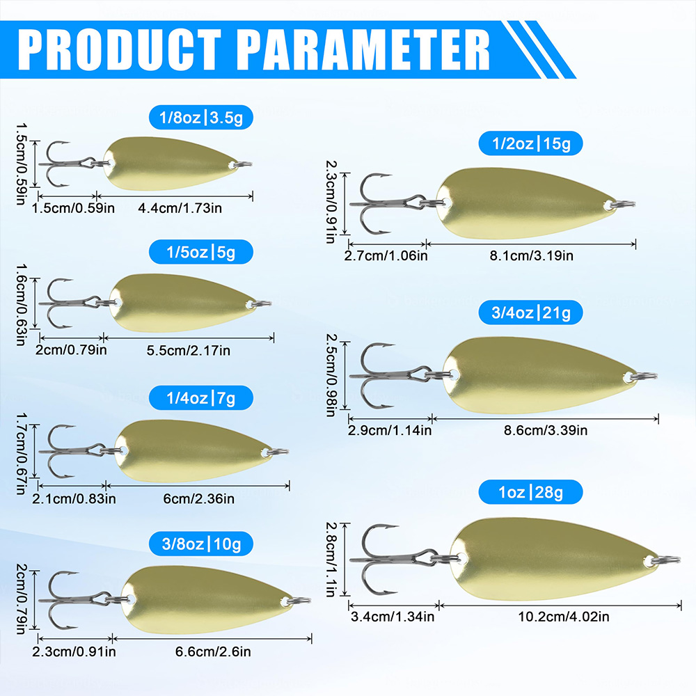 เหยื่อตกปลาแบบช้อนโลหะ 5 ชิ้น  - Fishing Hook Treble บทวิจารณ์และราคา