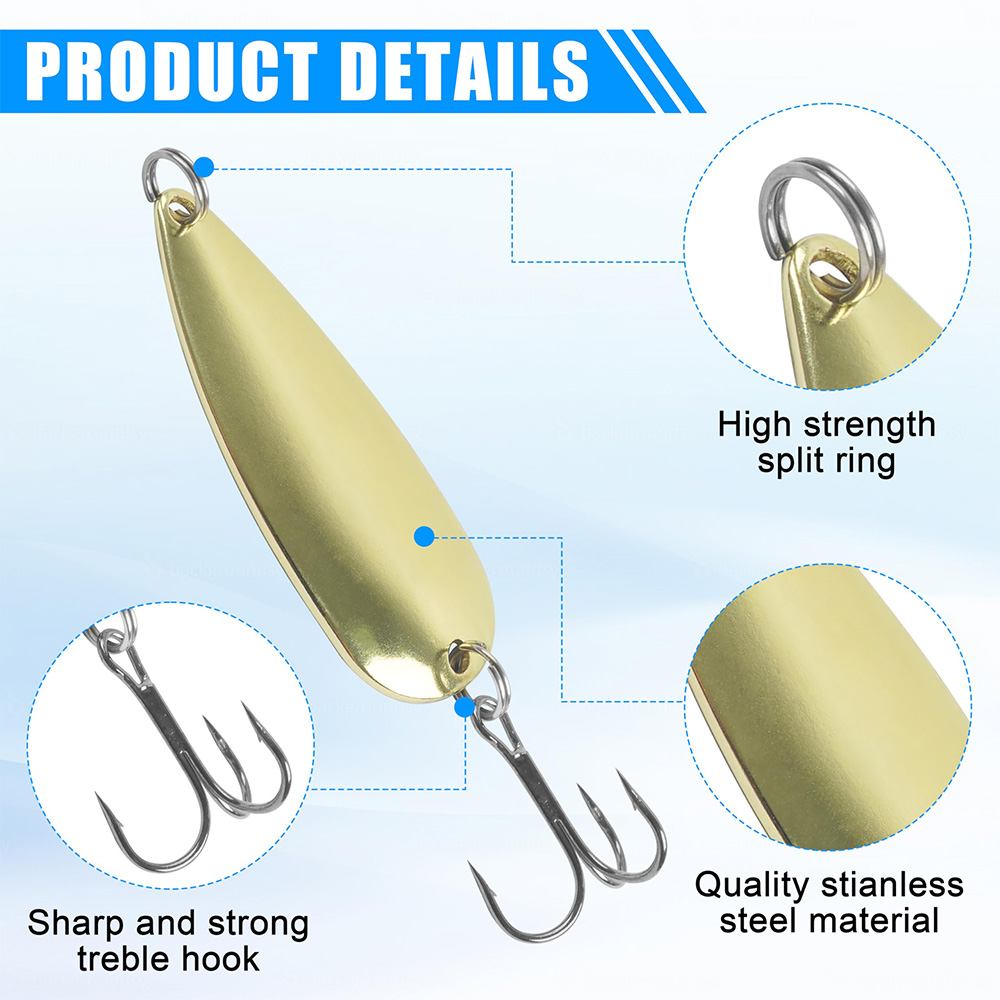 เหยื่อตกปลาแบบช้อนโลหะ 5 ชิ้น  - Fishing Hook Treble บทวิจารณ์และราคา