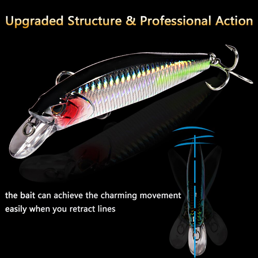 Sinking Minnow 19g ลอย Jerkbai - Fishing Hook Treble บทวิจารณ์และราคา