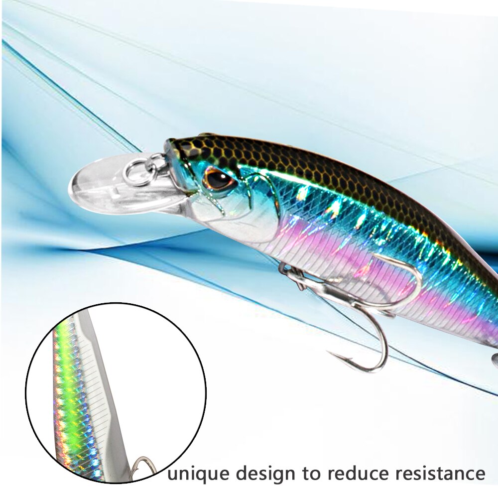 Sinking Minnow 19g ลอย Jerkbai - Fishing Hook Treble บทวิจารณ์และราคา