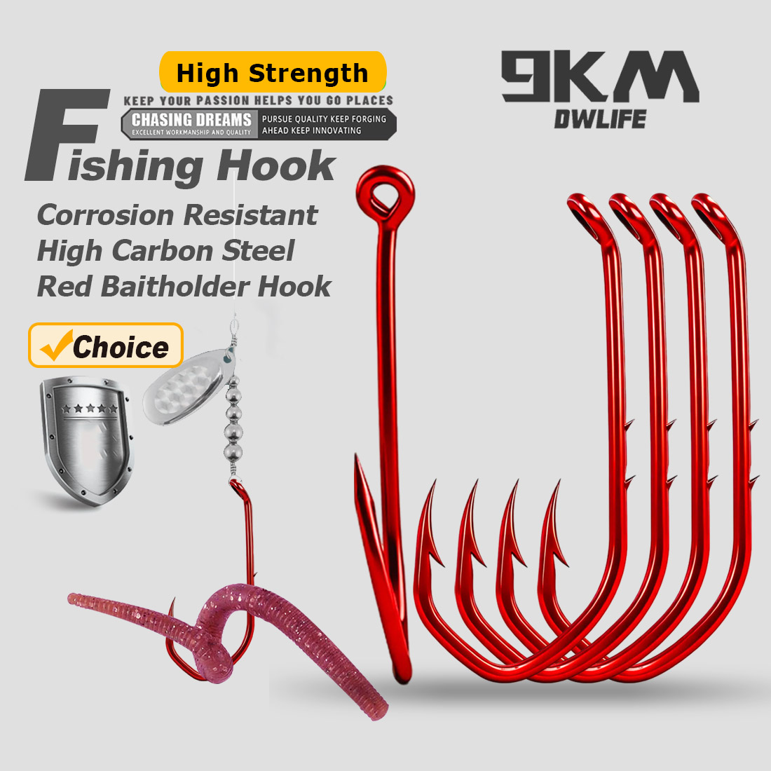 เบ็ดตกปลา 9KM Baitholder 50-10 - Fishing Hook Circle บทวิจารณ์และราคา