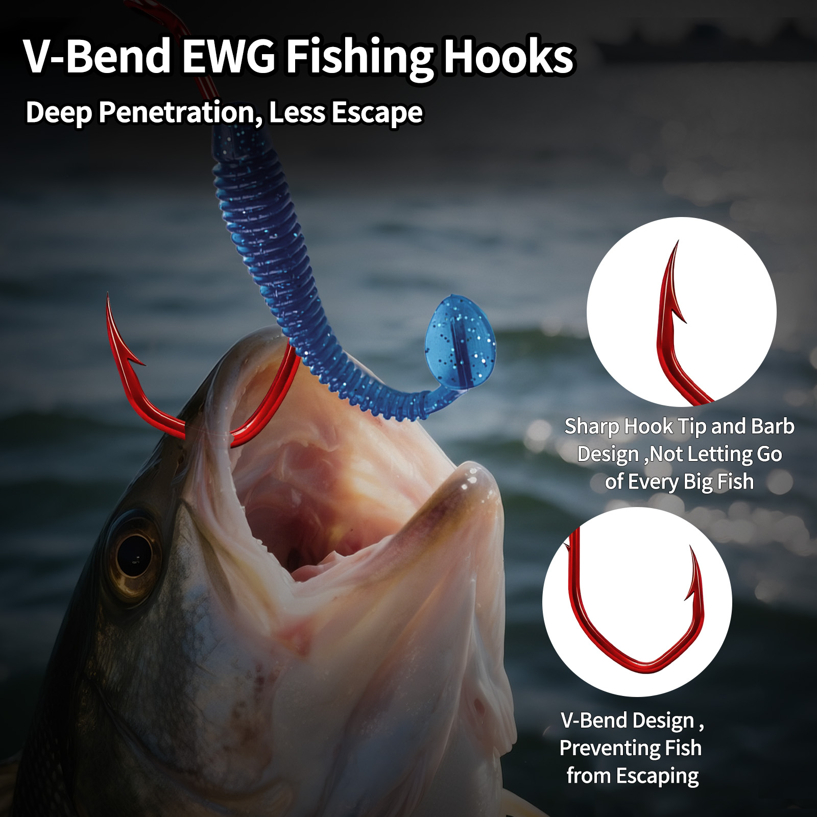 เบ็ดตกปลา 9KM Baitholder 50-10 - Fishing Hook Circle บทวิจารณ์และราคา