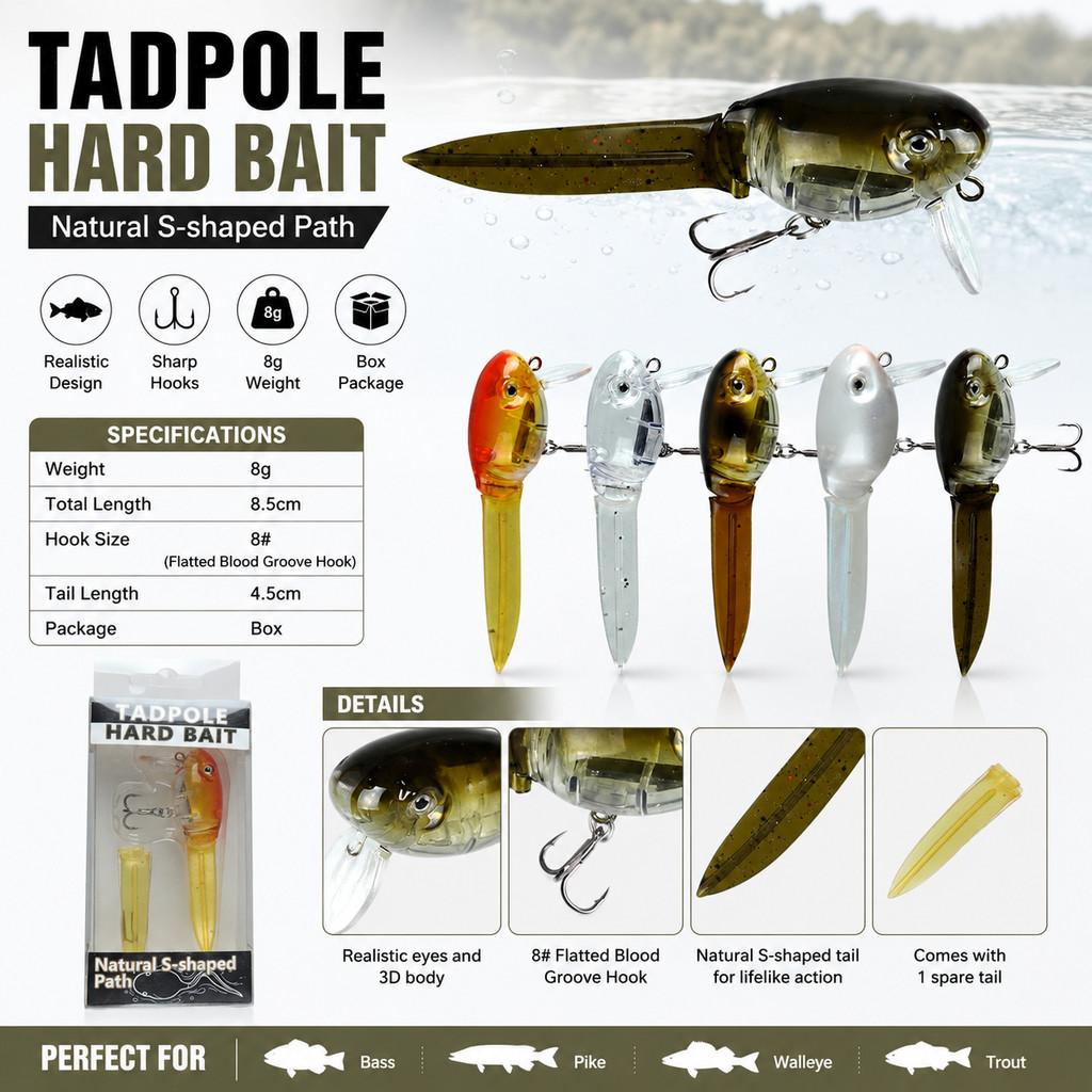เหยื่อตกปลาแบบแข็ง 1 ชิ้น, 8 ก - Fishing Hook Treble บทวิจารณ์และราคา